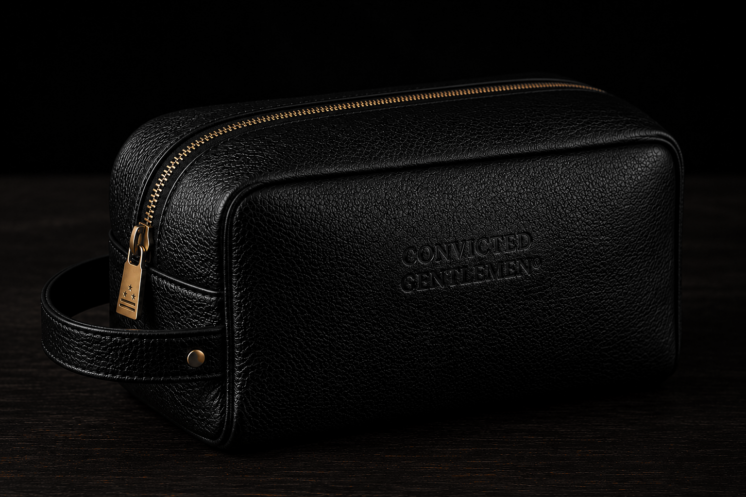 Dopp Kit — Black Leather