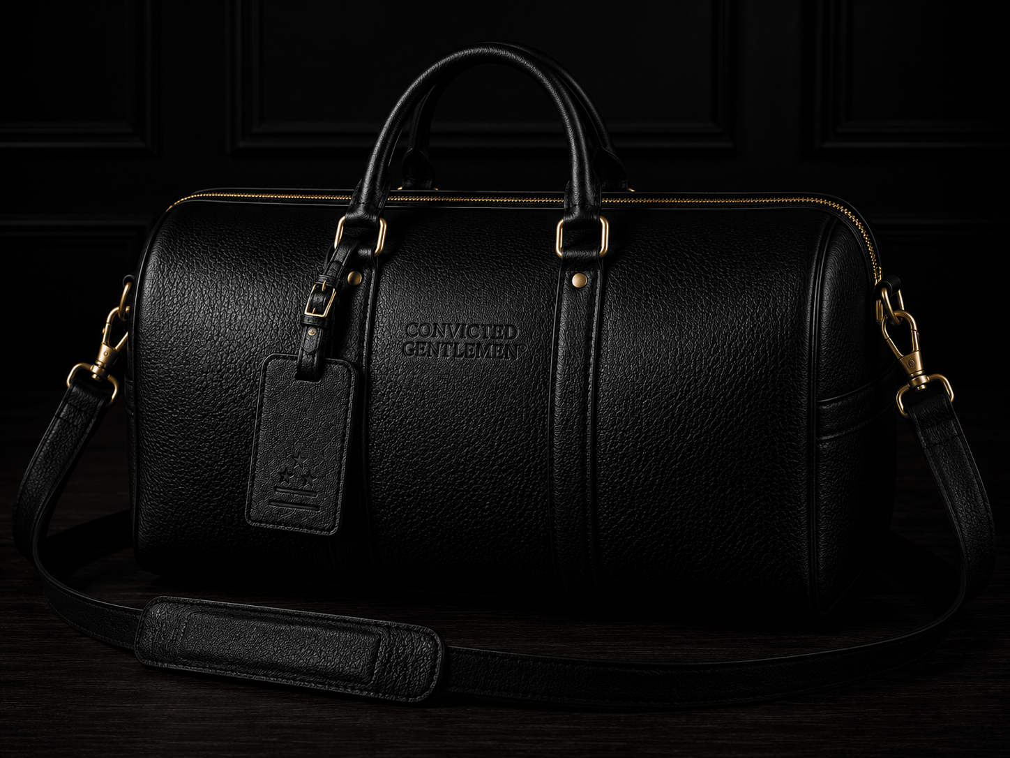Weekender Bag — Black Leather